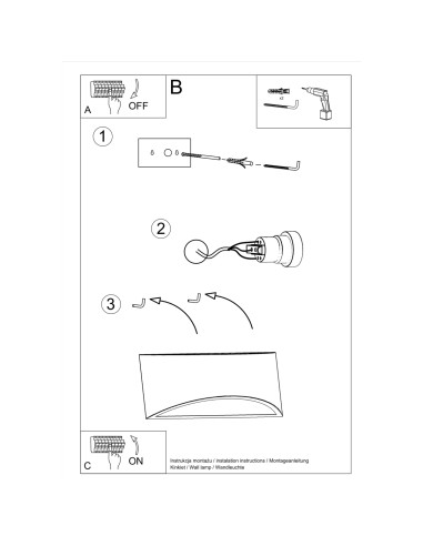 Kinkiet lakierowany VIXEN biały połysk