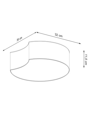 Plafon CIRCLE 1 biały