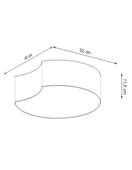 Plafon CIRCLE 1 biały
