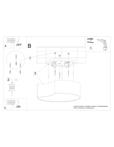 Plafon CIRCLE 1 biały