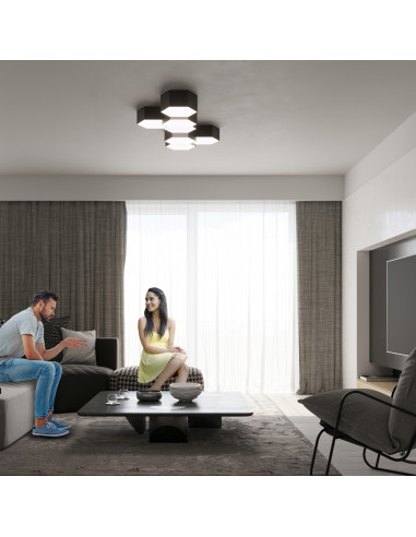 Plafon SUNDE 15 czarny