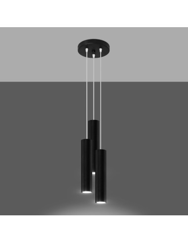 Lampa wisząca LAGOS 3P czarny