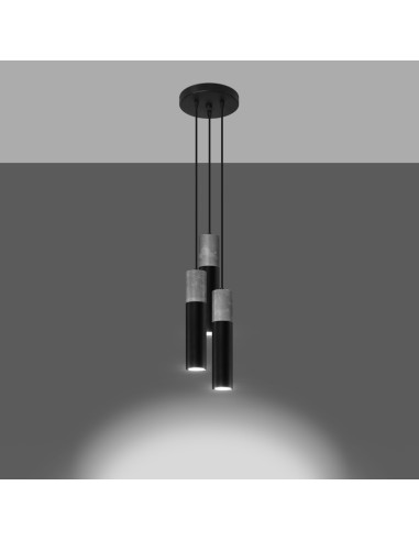 Lampa wisząca BORGIO 3P czarny