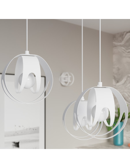 Lampa wisząca TULOS 3L biała