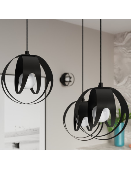 Lampa wisząca TULOS 1 czarna