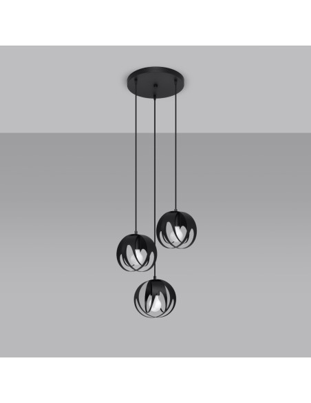 Lampa wisząca TULOS 3P czarna