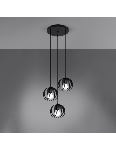 Lampa wisząca TULOS 3P czarna