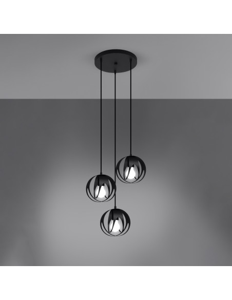 Lampa wisząca TULOS 3P czarna