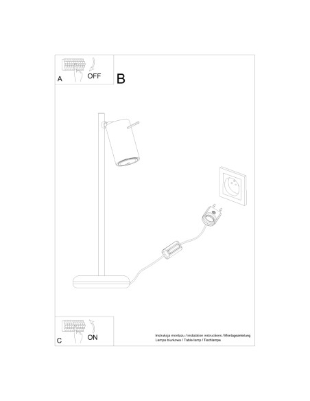 Lampa biurkowa RING biała