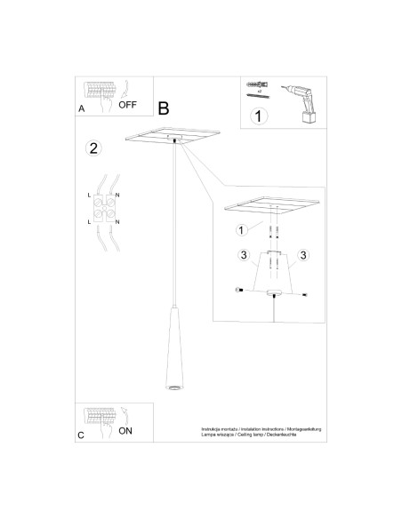 Lampa wisząca SULA 1 naturalne drewno