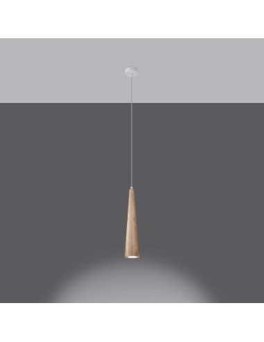 Lampa wisząca SULA 1 naturalne drewno