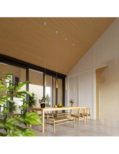 Lampa wisząca SULA 3P naturalne drewno