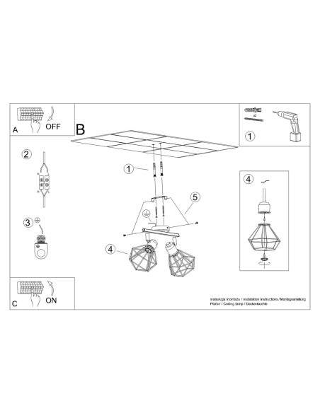 Plafon ARTEMIS 2 biały
