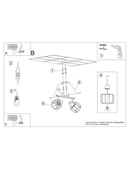 Plafon BELUCI 2 biały
