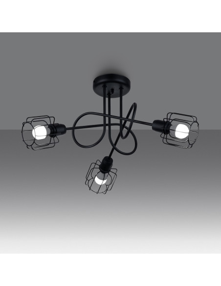 Żyrandol BELUCI 3S czarny