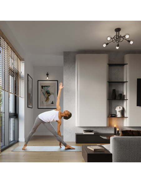 Żyrandol BELUCI 5S czarny