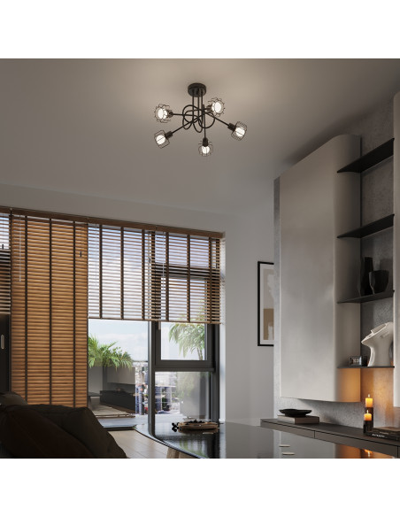 Żyrandol BELUCI 5S czarny