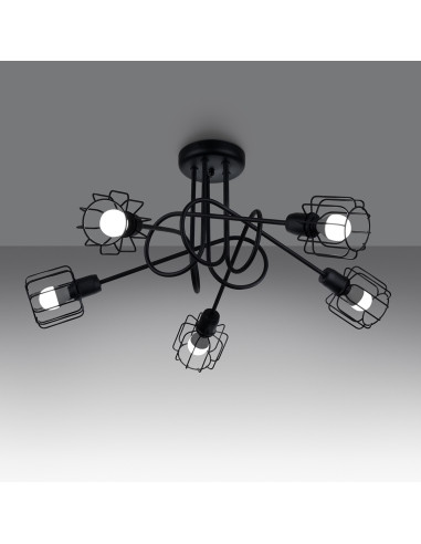 Żyrandol BELUCI 5S czarny