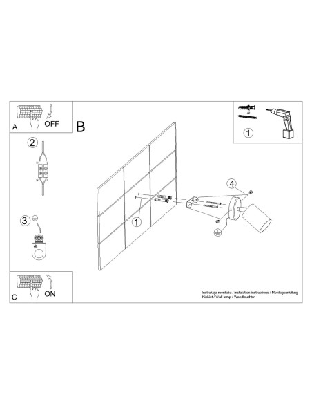 Kinkiet LEMMI 1 czarny