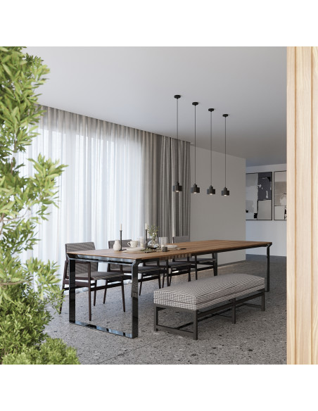 Plafon SAVAR 3 czarny