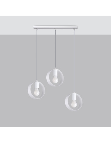 Lampa wisząca TITRAN 3 biała