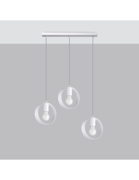 Lampa wisząca TITRAN 3 biała