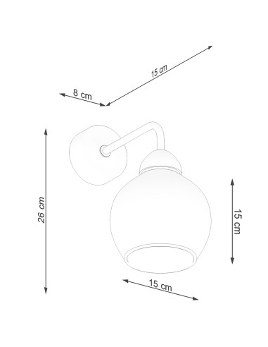 Kinkiet ALINO 1 czarny