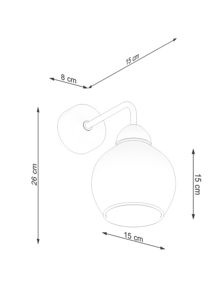 Kinkiet ALINO 1 czarny