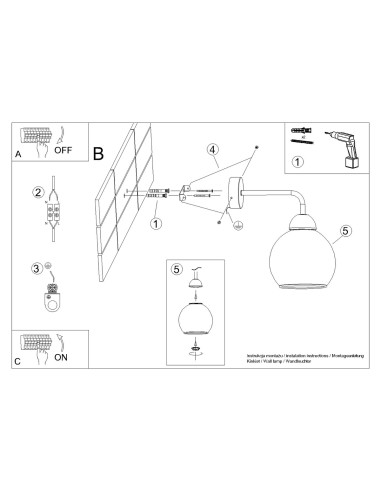 Kinkiet ALINO 1 czarny
