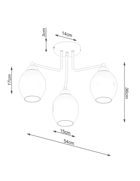 Żyrandol FILLAN 3 czarny
