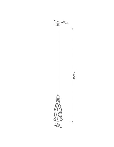 Lampa wisząca SUBA 1 czarna