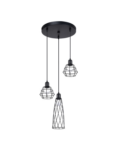 Lampa wisząca SUBA 3P czarna