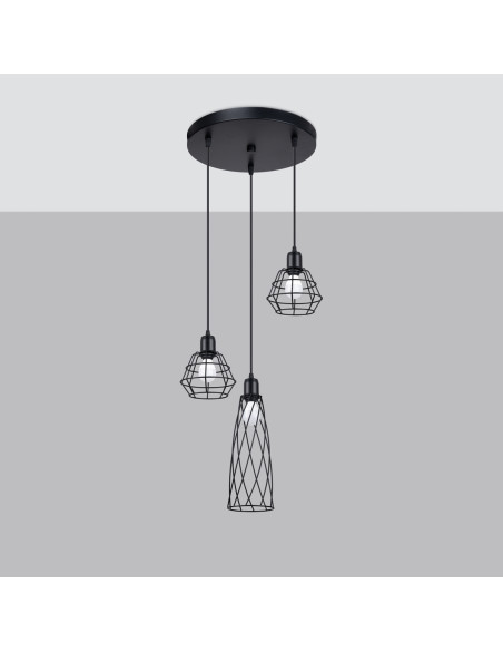 Lampa wisząca SUBA 3P czarna