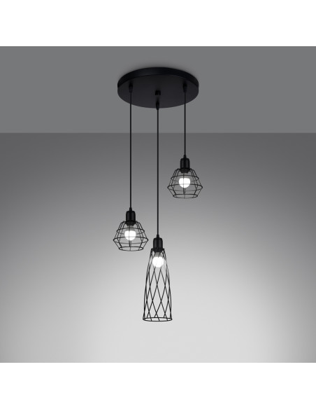 Lampa wisząca SUBA 3P czarna