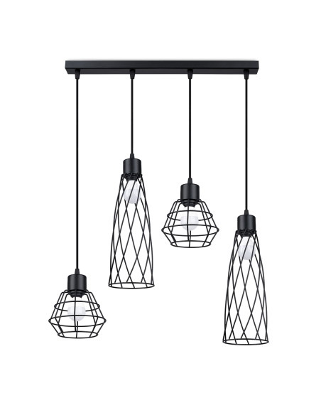 Lampa wisząca SUBA 4L czarna