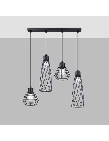 Lampa wisząca SUBA 4L czarna