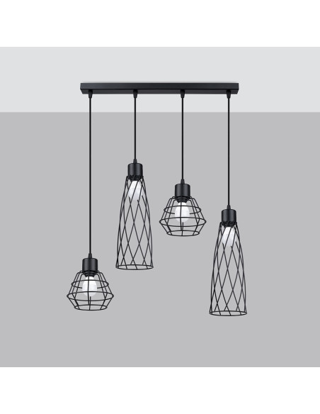 Lampa wisząca SUBA 4L czarna