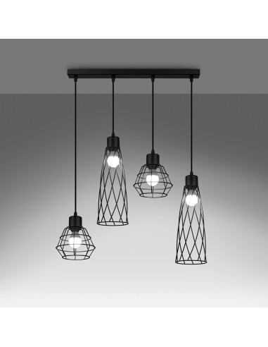 Lampa wisząca SUBA 4L czarna