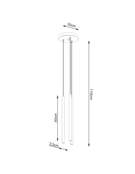 Lampa wisząca PASTELO 3P złota