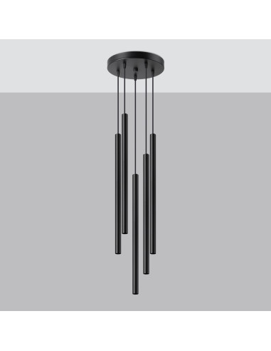 Lampa wisząca PASTELO 5P czarna
