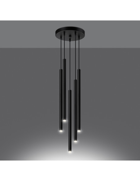 Lampa wisząca PASTELO 5P czarna