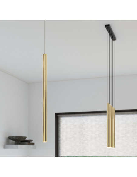 Lampa Wisząca PASTELO 5L złoty połysk