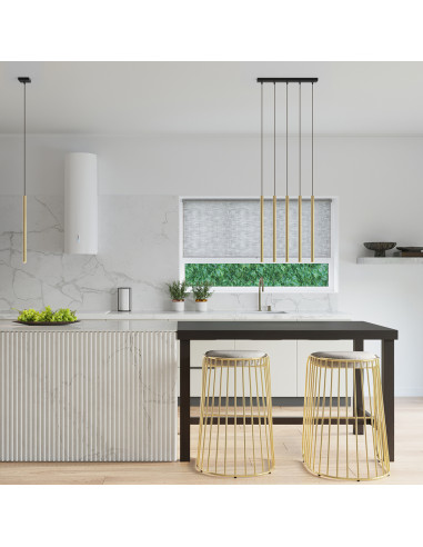 Lampa Wisząca PASTELO 5L złoty połysk