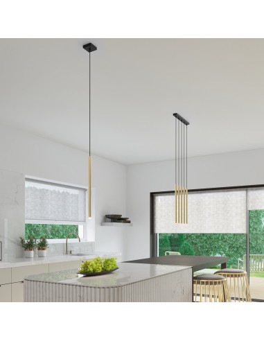 Lampa Wisząca PASTELO 5L złoty połysk