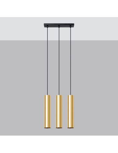 Lampa Wisząca LAGOS 3 złoty połysk