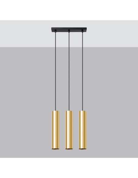 Lampa Wisząca LAGOS 3 złoty połysk
