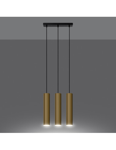 Lampa Wisząca LAGOS 3 złoty połysk