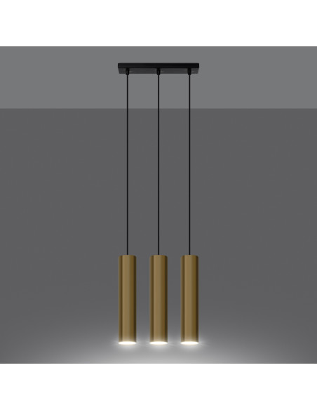 Lampa Wisząca LAGOS 3 złoty połysk