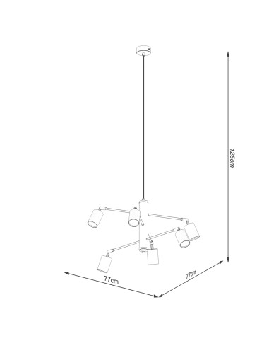 Żyrandol LEMMI 6 biały