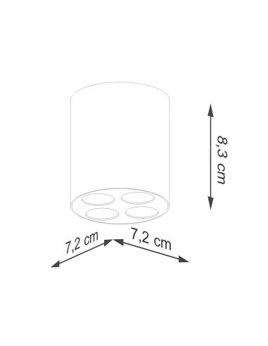 Plafon ZOE czarny LED